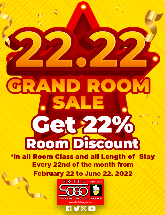Hotel Sogo's Grand Room Sale this 2.22.22
